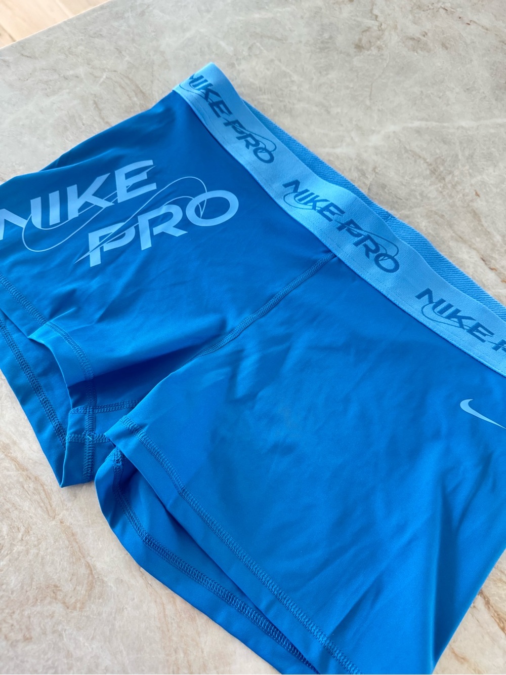 Nike Pro Mid Rise 3” Training Shorts XXL Blue Dri-FIT Compression Athletic NWT